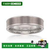 白色 自营 美国奥莱直 Simons男式 6mm碳化钨婚戒 ross simonsRoss