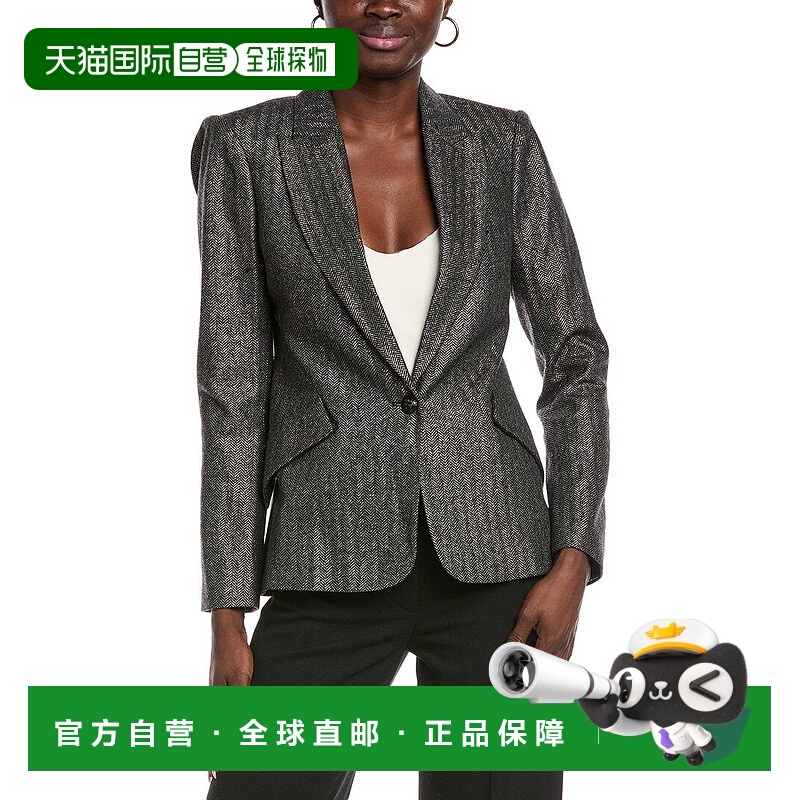 自营 l'agence张伯伦羊毛-混合外套-灰色 美国奥莱直发