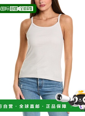 自营 james perse詹姆斯 珀尔塞罗纹卡米-白色 美国奥莱直发背心