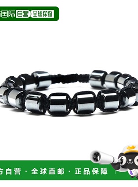 自营 Crucible 洛杉矶赤铁矿串珠可调节手链（8 毫米）- 灰色 美