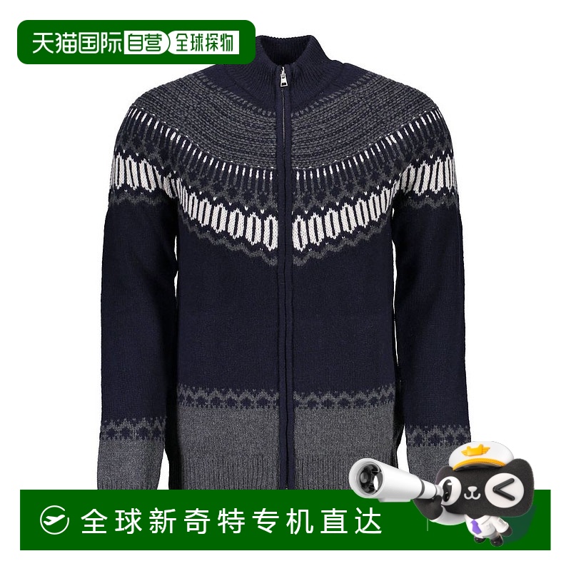 自营 Gant优雅长袖拉链男式开衫-蓝色 【美国奥莱】直发