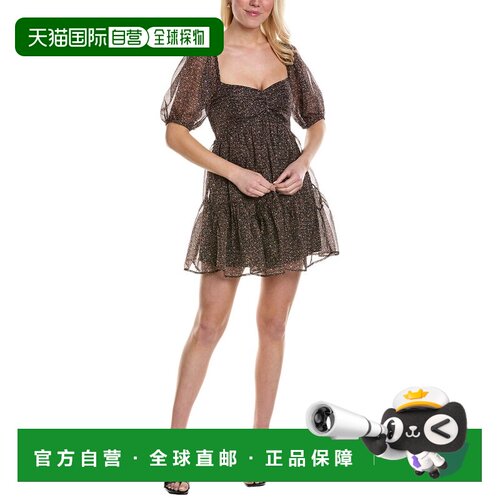 自营Saltwater Luxe Flounce Mini Dress - black 美国奥莱直发