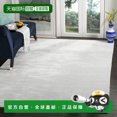 自营safaviehMirage Hand Made Area rug, Silver / Grey Solid /