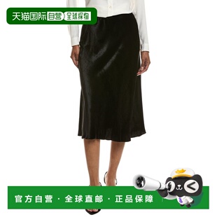 自营Ramy Brook Arrius Velvet Silk-Blend Skirt - black 美国奥