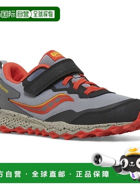 自营Saucony Peregrine KDZ A/C 58992K儿童灰红色越野跑鞋ZOGG59
