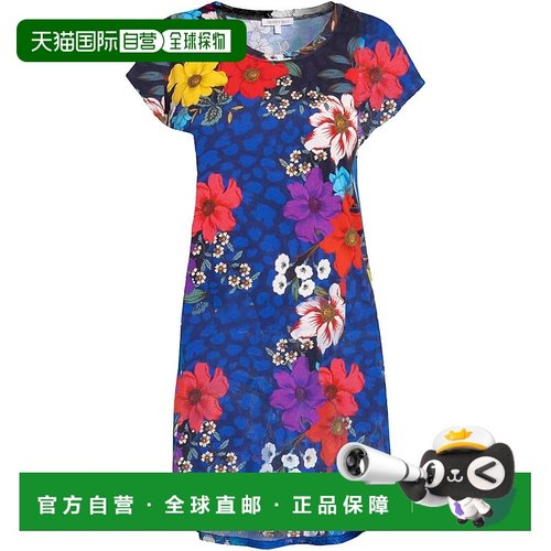 自营 Johnny Was 女式多色 Archimal 花卉印花盖袖连衣裙 Night S