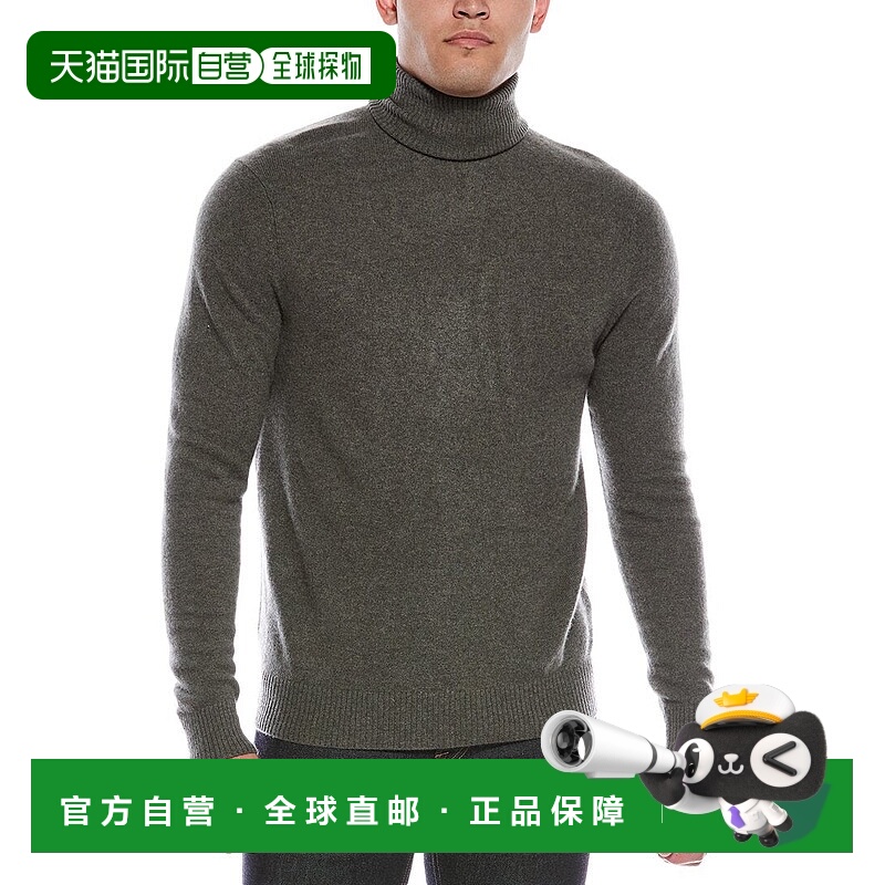 自营Quinn纯色羊绒高领毛衣-绿色 美国奥莱直发