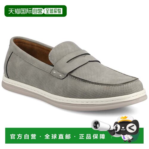 自营vance co.Vance Brantley 休闲一脚蹬穿孔便士乐福鞋 - 灰色
