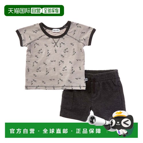 自营splendid灿烂的2pc Skater男孩套装-灰色 美国奥莱直发