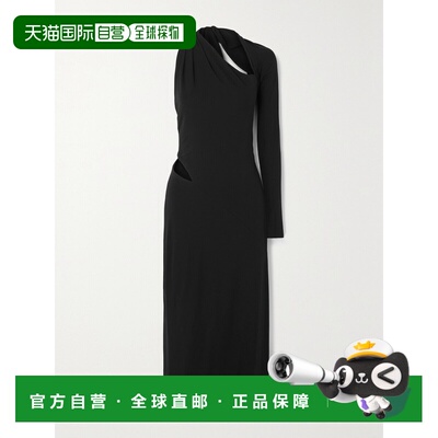 1h可退 香港直邮潮奢 versace 范思哲 女士 黑色镂空连衣裙 10099
