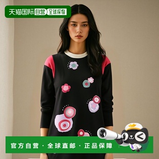 美国直邮MARNI 女士连衣裙短裙长袖运动羊毛花卉纯棉