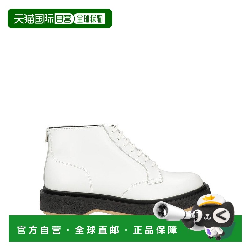 1h可退 【美国直邮】adieu 系带真皮踝靴 女鞋 时装靴 纯色圆头方