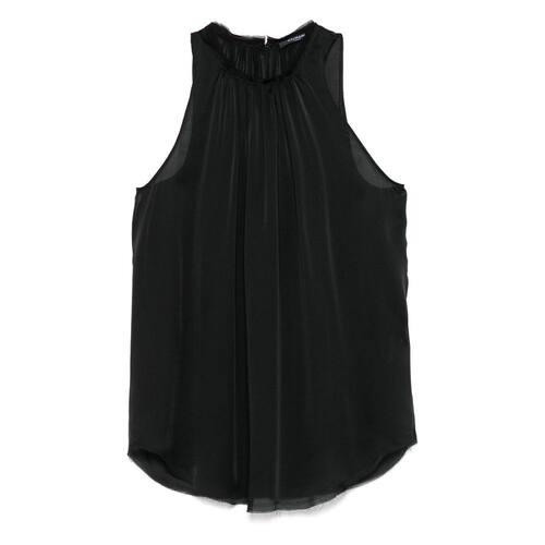 自营balmainSleeveless Black Top - black 美国奥莱直发女装