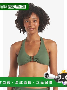 自营 Helen Jon Tortoise Top女式绿色纹理小吊带泳衣ERK606-绿色