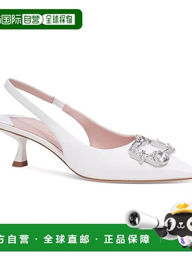 自营 Kate Spade New York Renata Pump女式美码5码白色吊带猫跟K