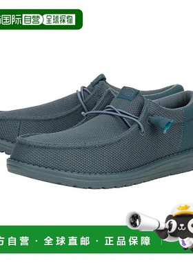 自营 Hey Dude Wally Funk Mono 40011-1RU男士深色板岩滑套休闲R