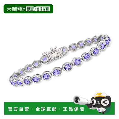Ross-Simons Tanzanite and . Diamond Tennis Bracelet in Sterl
