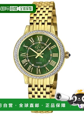 自营 GV2 Astor III女式IPYG表壳，深绿色MOP表盘，IPYG不锈钢表-