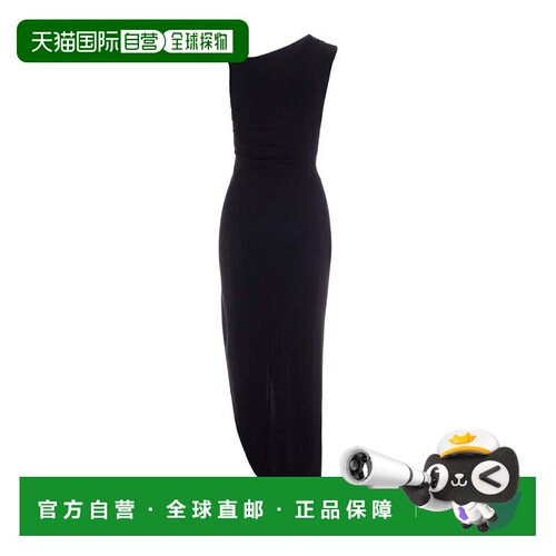 自营elisabetta franchiBlack Jersey Crêpe Dress With Jewel S