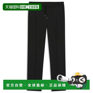 自营hugo bossSlim-fit trousers in twill fabric - black 美国