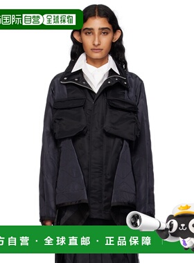 1h可退 香港直邮潮奢 Sacai 女士 黑色 Nylon Twill Mix 夹克 250