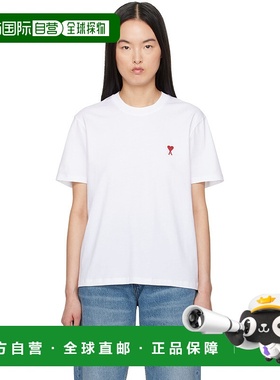 1h可退 香港直邮潮奢 Ami Paris 女士 白色 Cotton Ami de Coeur