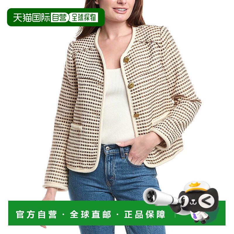 自营rag & bone碎骨Mirabelle粗花呢夹克-白色 美国奥莱直发外套