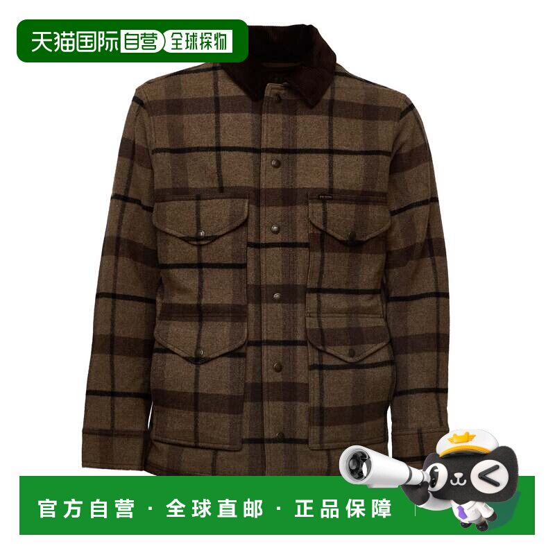 自营filson斯波坎绝缘羊毛混纺巡洋舰夹克-黑色 美国奥莱直发图片