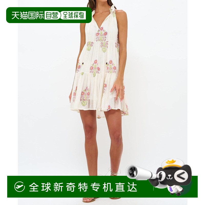 自营 oliphant阿尔加维粉色无袖迷你连衣裙 美国奥莱直发