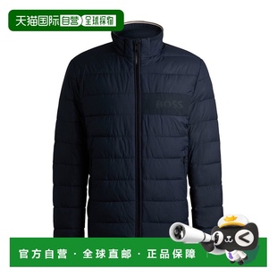 深蓝色 型夹克 美国奥莱直发 防水常规版 自营boss带徽标细节