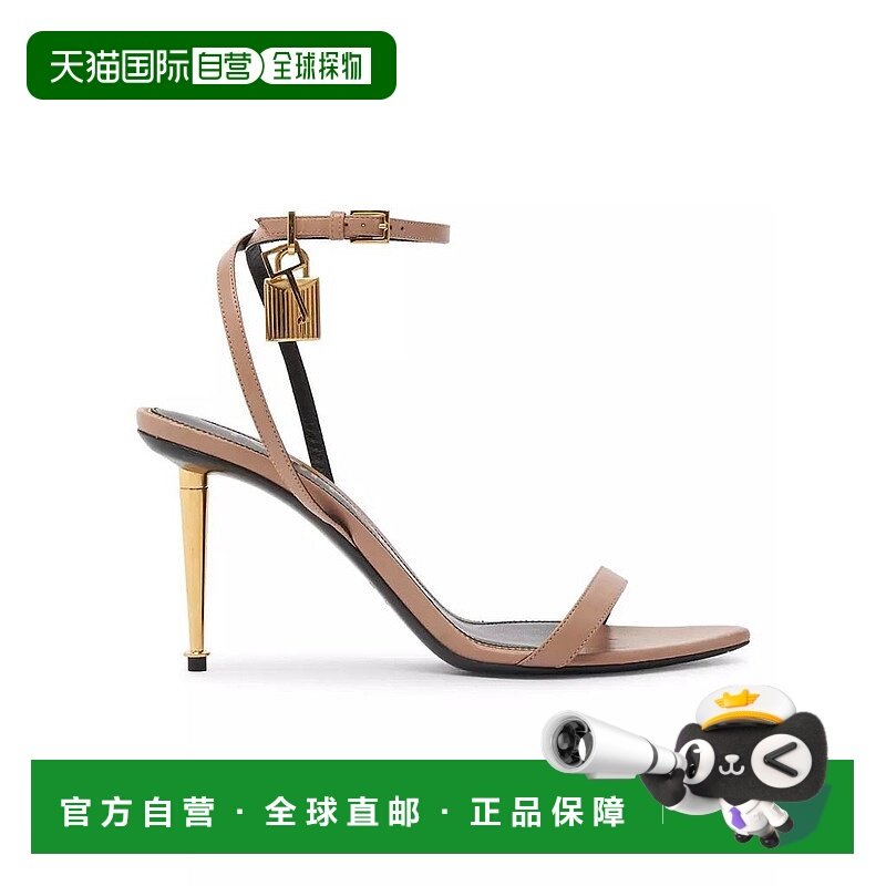 【美国直邮】tom ford 女士 凉鞋绑带皮鞋尖头女款奢侈品真皮高跟