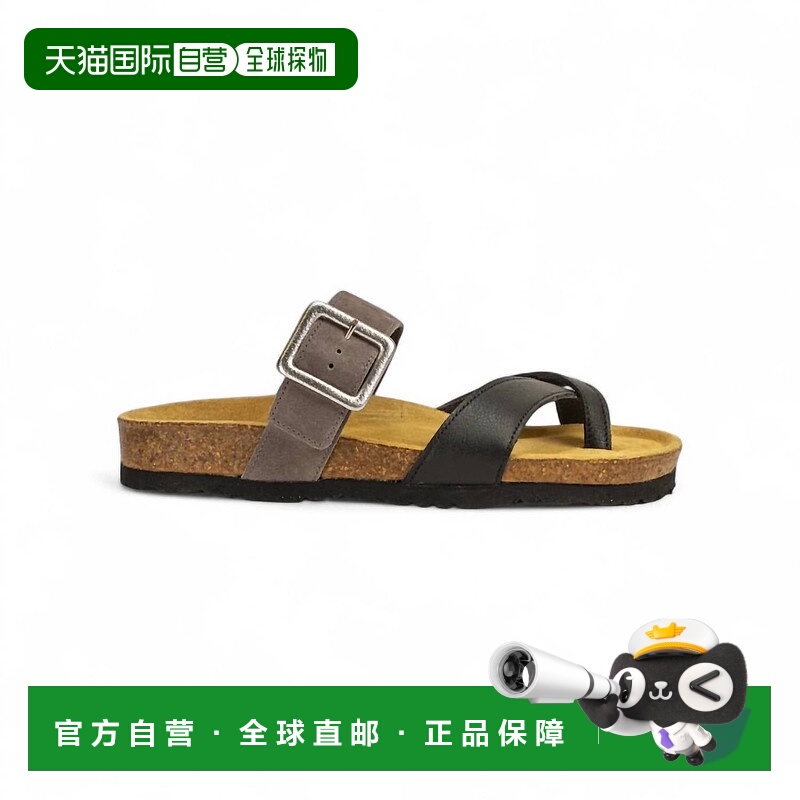 自营 naot女士 Fresno 黑色/灰褐色皮革凉鞋 - 黑色/灰褐色皮革