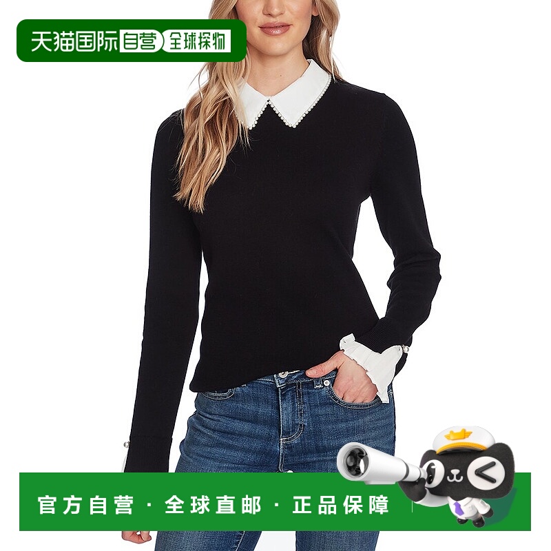 自营CeCe常规款毛衣-黑色 美国奥莱直发