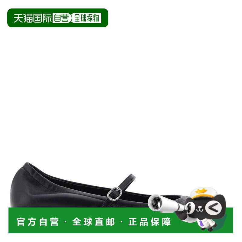 自营Stuart Weitzman Claris皮革芭蕾舞平底鞋-黑色 美国奥莱直发