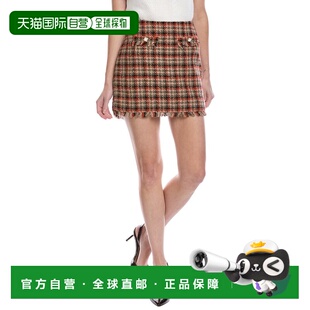 自营Walter Baker Reba Wool-Blend Skirt - tan 美国奥莱直发