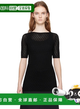 1h可退 香港直邮潮奢 toteme 女士 黑色 Slim T 恤 242WRT2837YA0