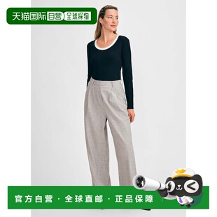 自营Isaac Neck black white Scoop Top Women Mizrahi Rib