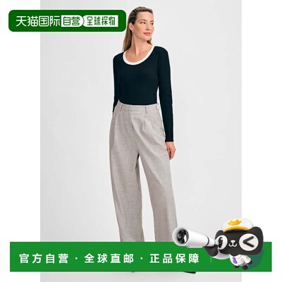 自营Isaac Mizrahi Women's Scoop Neck Rib Top - black white