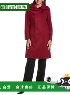 自营 Cinzia Rocca Icons 中号羊毛与羊绒混纺大衣 - 红色 美国奥