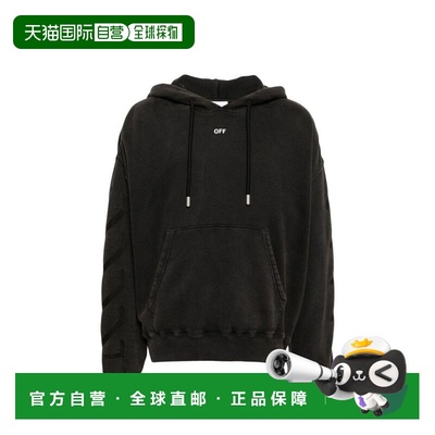 自营off-whiteOff- Cotton Men's Sweatshirt - black 美国奥莱直