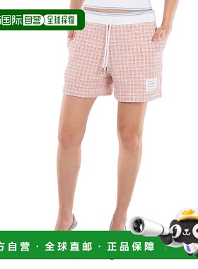 自营 Thom Browne女士斜纹棉布夏季短裤-橙色 美国奥莱直发