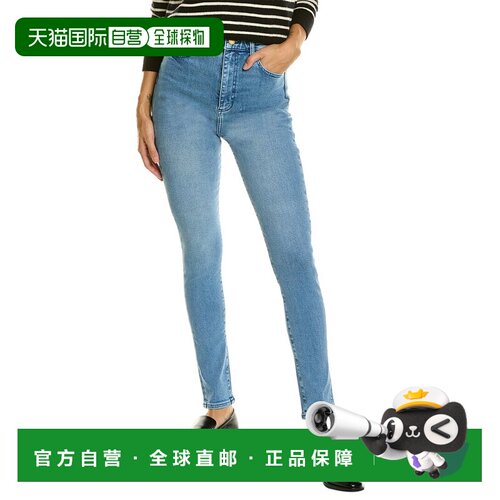自营 Triarchy 浅靛蓝高腰紧身牛仔裤 - 蓝色 美国奥莱直发紧身裤