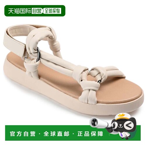 自营Journee Collection 女式 Tru 舒适泡沫 Marri 凉鞋 - 米白色