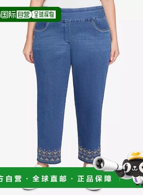 【美国直邮】alfred dunner 女士 牛仔裤直筒裤九分裤