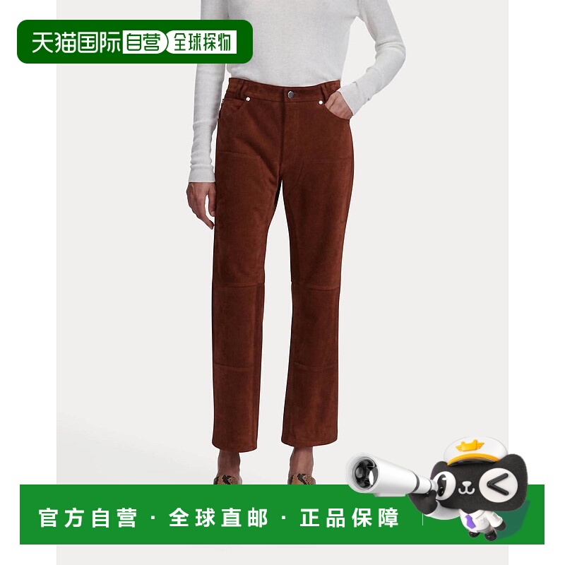 自营 rachel comey诺曼底直筒裤绒面革-绒面革 美国奥莱直发皮裤