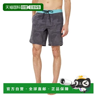 自营Salty Crew Cuddy Boardshorts男式31黑色迷彩弹力拉绳腰围JD