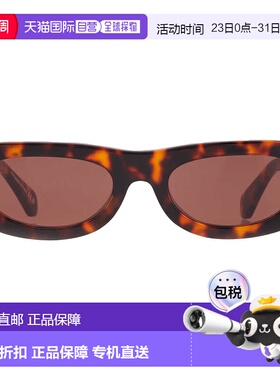 自营Off-White ORLANDO Brown Oval Unisex Sunglasses OERI13O 6