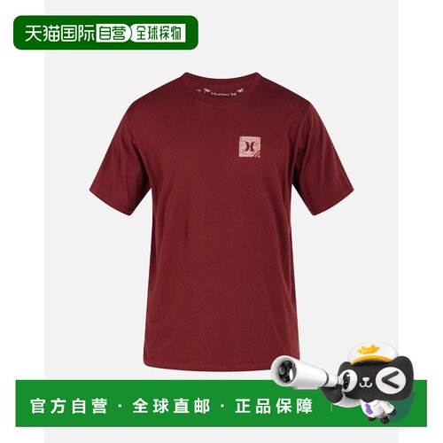 自营Hurley Everyday Corner T恤男式斗牛士棉质短袖FTS255-红色
