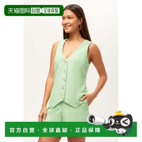 自营trina turkChallenge Vest Top - grass court green/whitewa