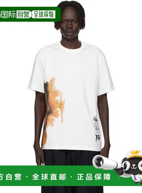 1h可退 香港直邮潮奢 Y-3 男士 白色 AOP T 恤 JX4744 white白色